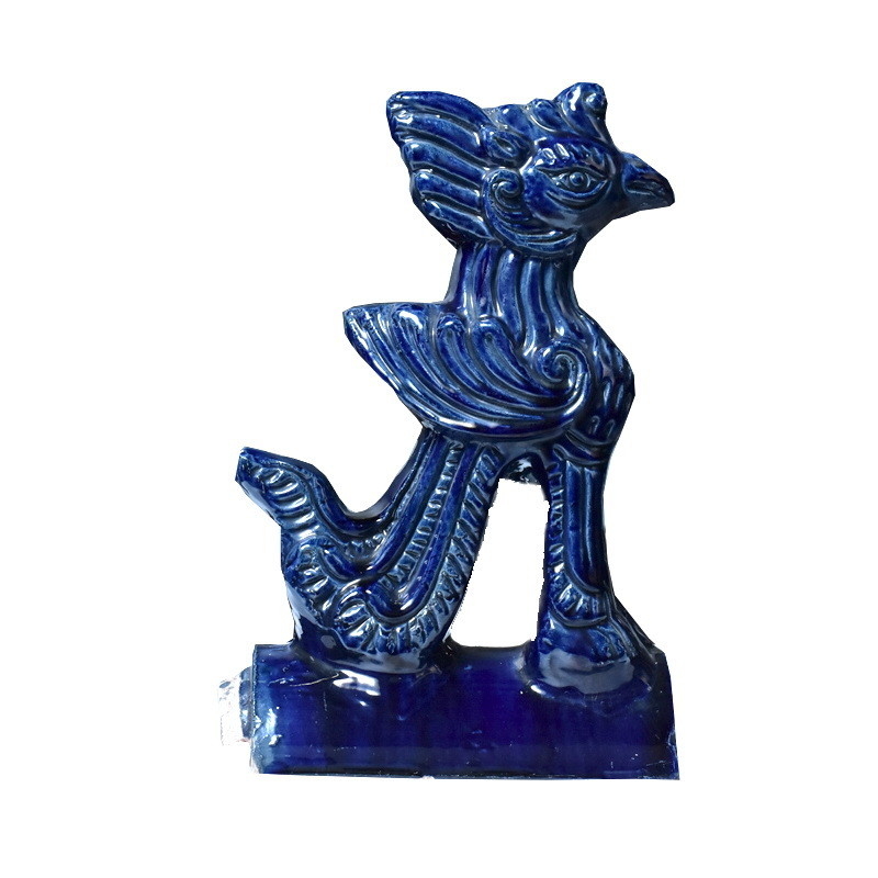 Gaya Desain Tiongkok Pasokan langsung ubin atap keramik Cobalt Blue dengan desain atap Pagoda tradisional Tiongkok