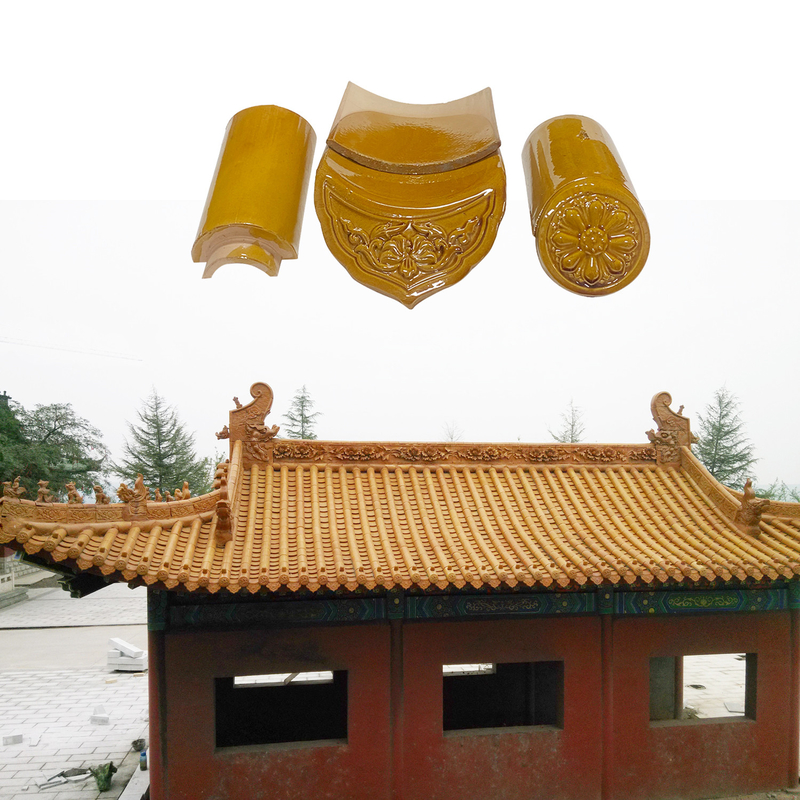Atap Kuil Buddha Jepang buatan tangan dan sinter Peti keramik tradisional Cina dengan kekuatan kompresi 1500N