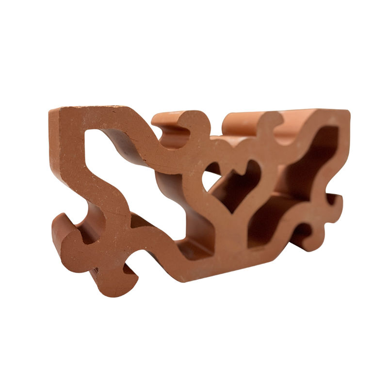 Konstruksi tanah liat Blok Angin Merah Dekoratif Perforated Bricks Tembok Partisi