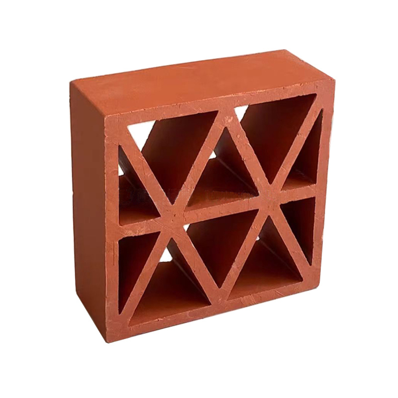 Batang Lattice Batu bata Blok Merah buatan Bangunan Dinding Dekoratif Batang Matahari
