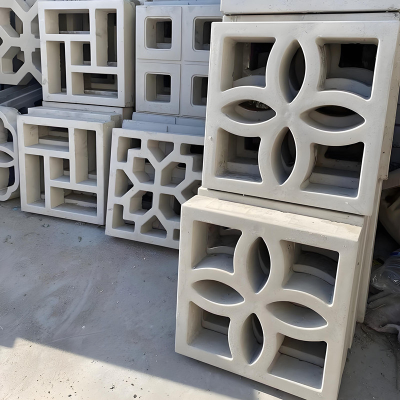 Classical Design Natural White Breeze Blocks Concrete Garden Wall Screen Tiles Decorative Perforated Bricks