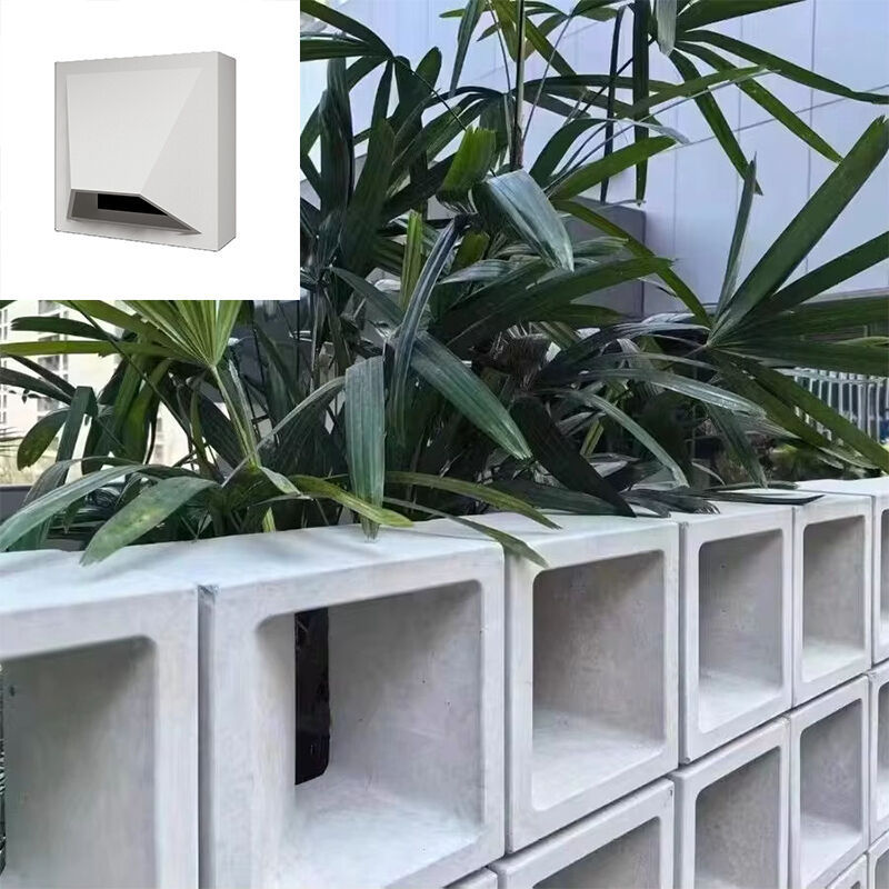 Dinding Partisi Blok Layar Beton Pola Geometris Modern, Blok Beton, Fasad Arsitektur, Dinding Privasi