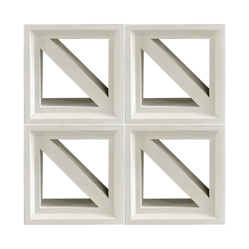 Dinding Luar Ruangan Dalam Ruangan 200*200mm Dekorasi Vila Bata Semen Berongga Blok Angin Beton