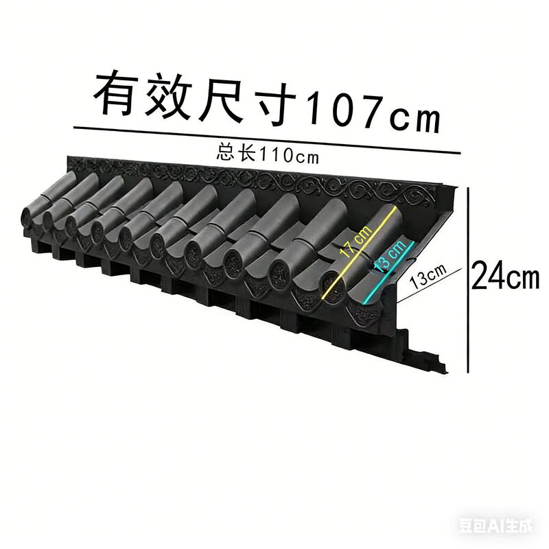 Atap Teras Antik 3D Dengan Rak Ubin Plastik Cina Asia PP Tahan Lama untuk Proyek Bangunan Baru Rumah Teh