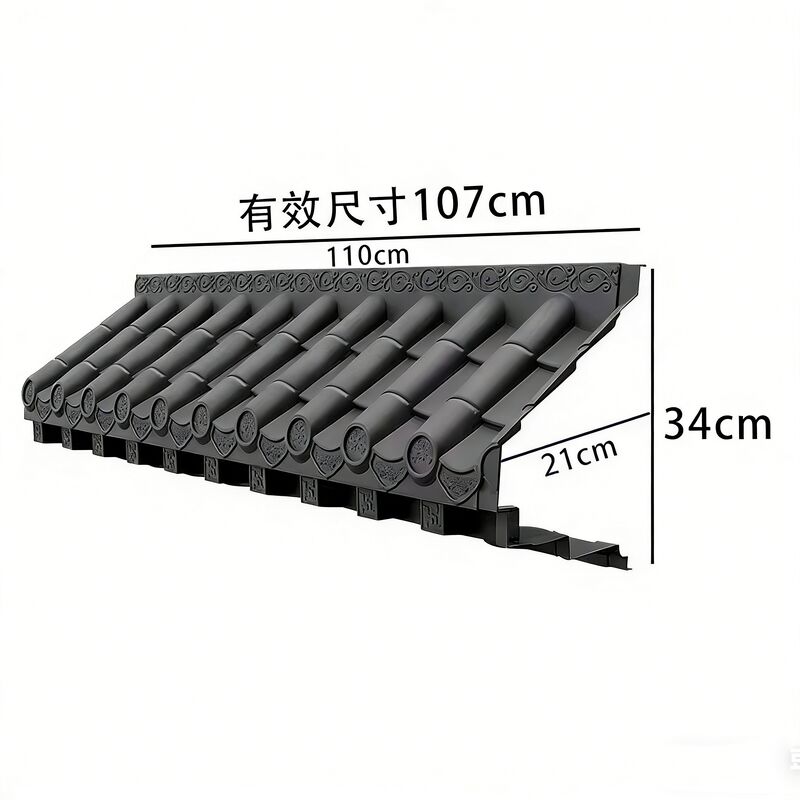 Atap Teras Antik 3D Dengan Rak Ubin Plastik Cina Asia PP Tahan Lama untuk Proyek Bangunan Baru Rumah Teh