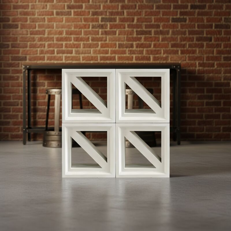 Bata Beton Berongga Sinter Padat Bata Api untuk Aplikasi Partisi Ruang Geometris Dinding Eksterior dan Blok Layar