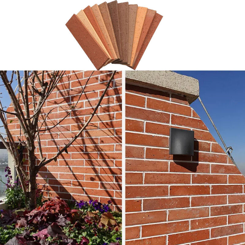 Tanah liat bata merah Split Brick Dinding Menghadap Cladding Dekorasi palsu Outdoor