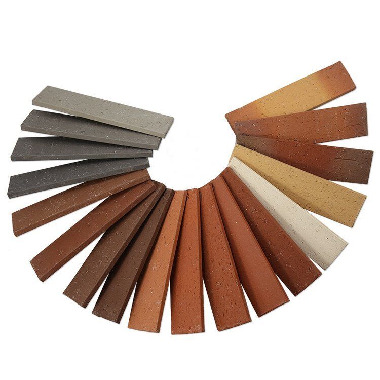 Batu Bata Klinker Matte Pecah Tanah Liat untuk Fasad Rumah Dinding Dekoratif Bata Terakota Luar Ruangan