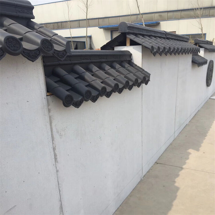 Polypropylene Chinese Temple Roof Asian Antique Style Decorative Roof Tile Discreet Tone and Elegent