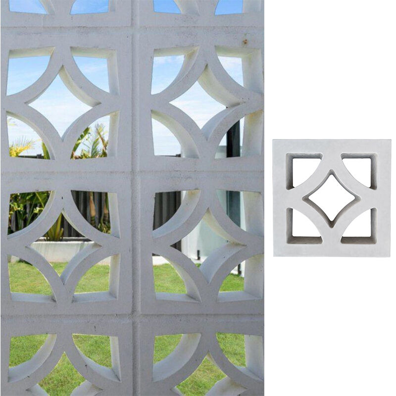 Pola sisi ganda Blok Breeze Beton dinding berlubang Batang dekoratif untuk partisi berdiri bebas Fasad ventilasi