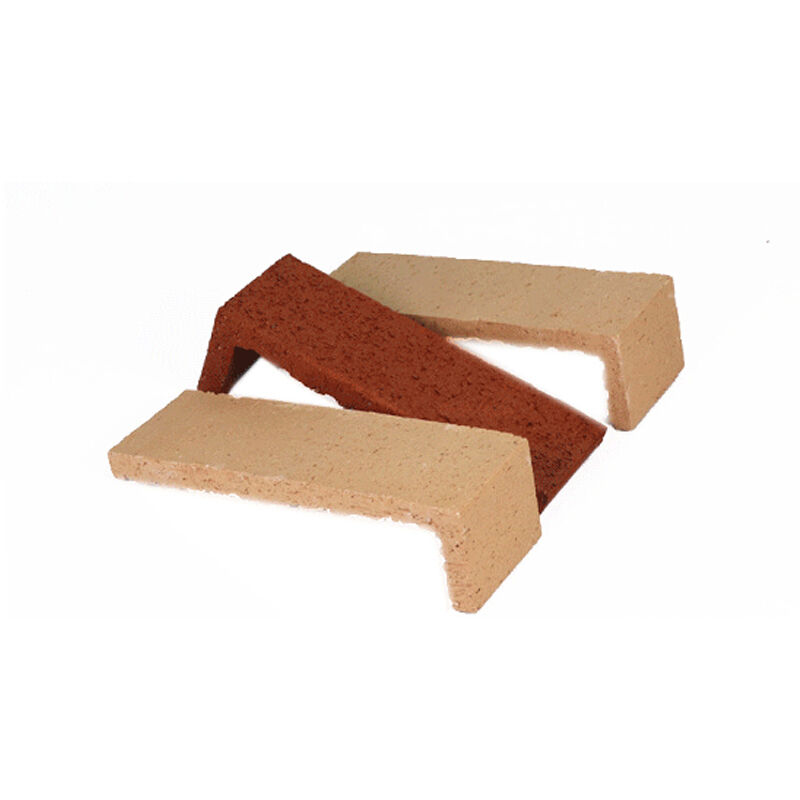 Batu Bata Pecah Muka Tanah Liat Kuning Pucat Pelapis Dinding Eksterior Pedesaan Pilihan Multi-Warna untuk Desain Fasad & Lanskap