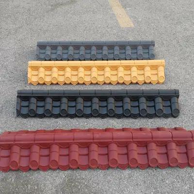 Sudut Atap Ringan Merah Genteng Bubungan Gudang Taman Dekorasi Atap Cina Plastik