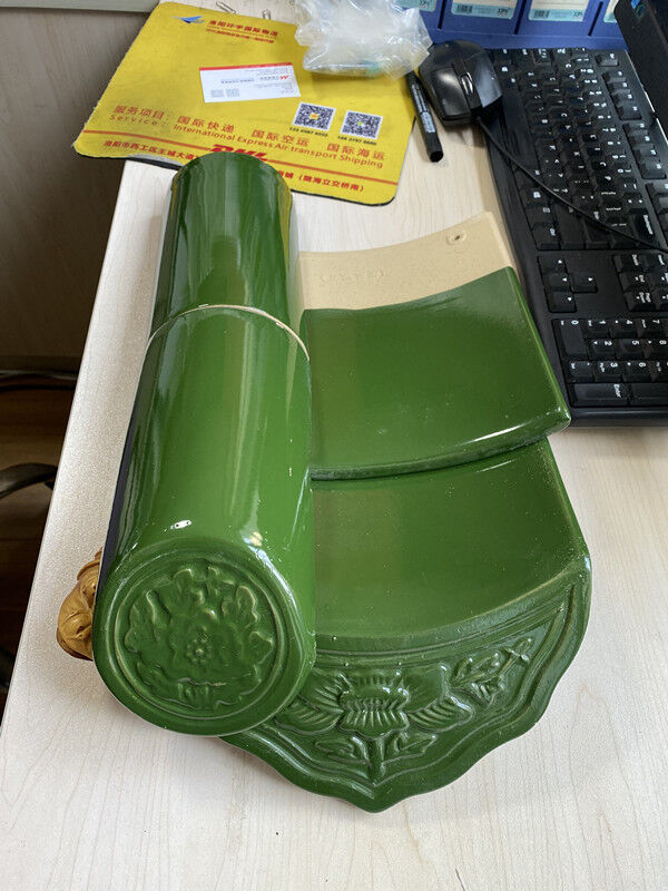 Paviliun bergaya Tionghoa dengan bingkai kaca hijau Retro Tekstur Kayu Lapangan Lansekap Gazebo untuk Dekorasi Alam Balkon