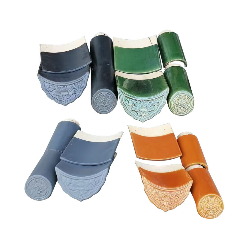 Paviliun Kayu Heksagonal Antik dengan Genteng Glasir Cina Gazebo Taman Luar Ruangan Bersudut Enam Villa Cina Paviliun Lanskap Anti-korosi