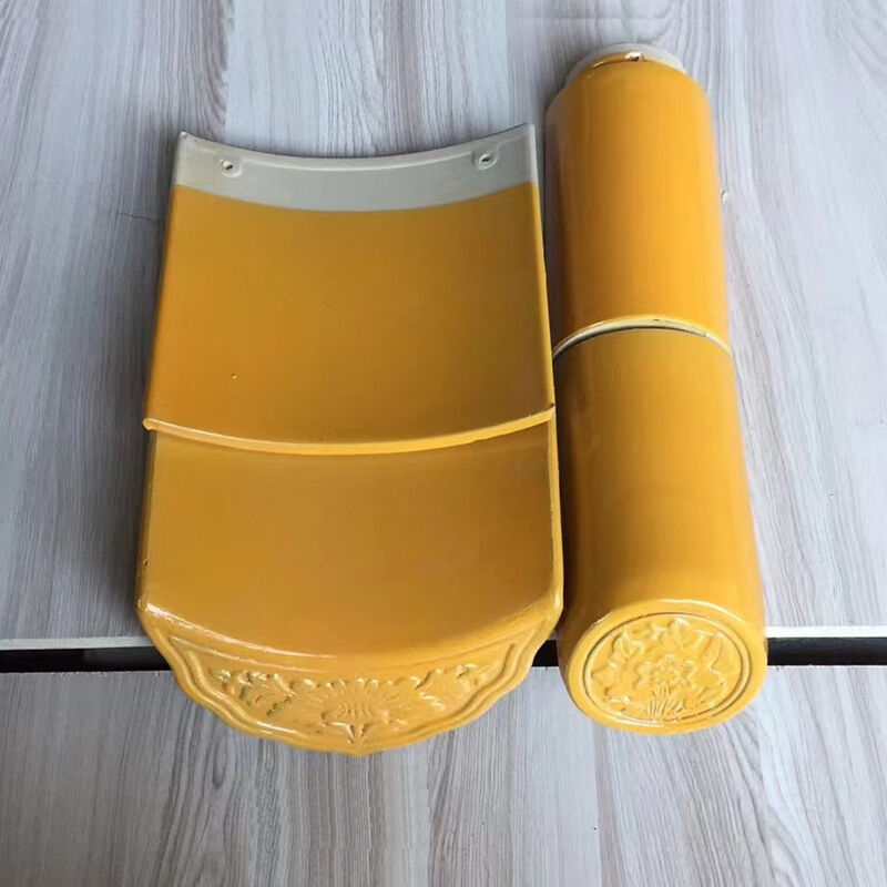 Jubin Kaca Gaya Tradisional Tiongkok Jubin Atap Ceramic Glossy untuk Taman Landscape Arsitektur Kuil Paviliun Rumah Teh Pusat Budaya Budaya