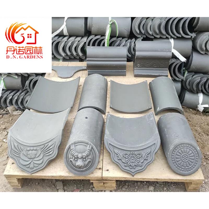 Taman Gazebo/Paviliun dengan China Gray Clay Roof Tiles Seluruh Set untuk Dijual Instalasi Instruksi