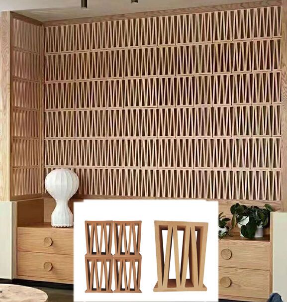 Brick Partition Wall Background m Shape Yellow Color Wind Screen Tiles Terracotta Breeze Blocks Panel
