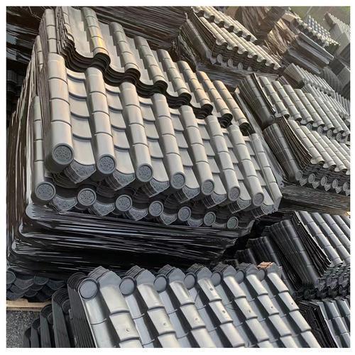 Ringan PP Plastik Cina Antique Roof Tile Anti-korosi Lapisan atap sintetis untuk Paviliun Rumah Taman