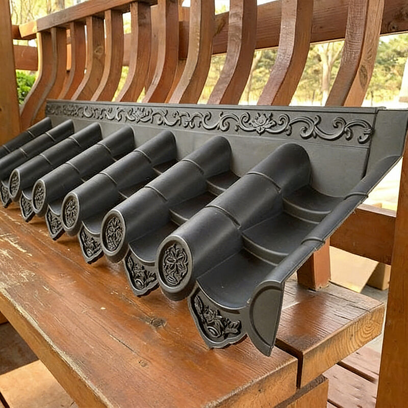 Ringan PP Plastik Cina Antique Roof Tile Anti-korosi Lapisan atap sintetis untuk Paviliun Rumah Taman