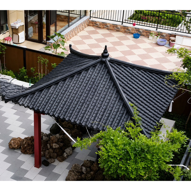 Peti atap plastik resin sintetis ASA Lembar atap PVC Peti keramik Mencari villa hunian Gazebo atap bangunan luar ruangan