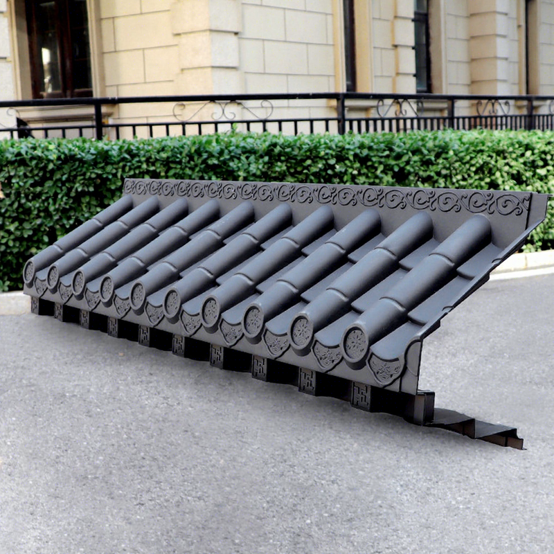 Antique Chinese Style Anti-Corrosive Plastic Roof Tile Lightweight Corrugated Sheet PP Roof Shingle for Residential House Renovation