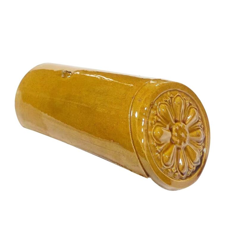 Imperial Yellow Glazed Roof Tile Authentic Chinese Style Antique Ceramic Tile for Temple Palace Villa Roofing tahan lama & tahan cuaca