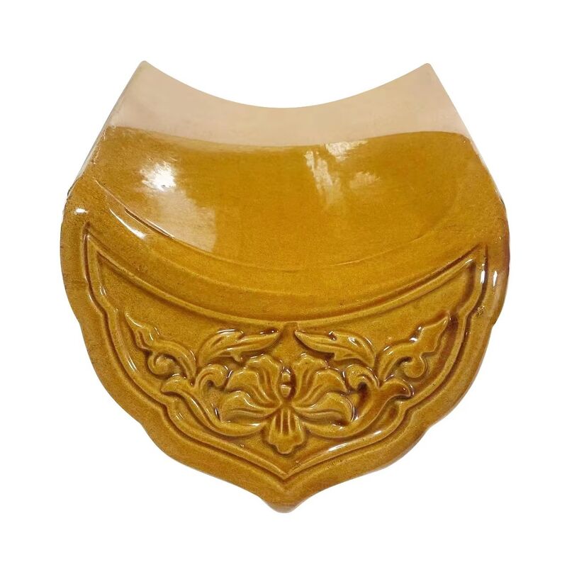 Imperial Yellow Glazed Roof Tile Authentic Chinese Style Antique Ceramic Tile for Temple Palace Villa Roofing tahan lama & tahan cuaca