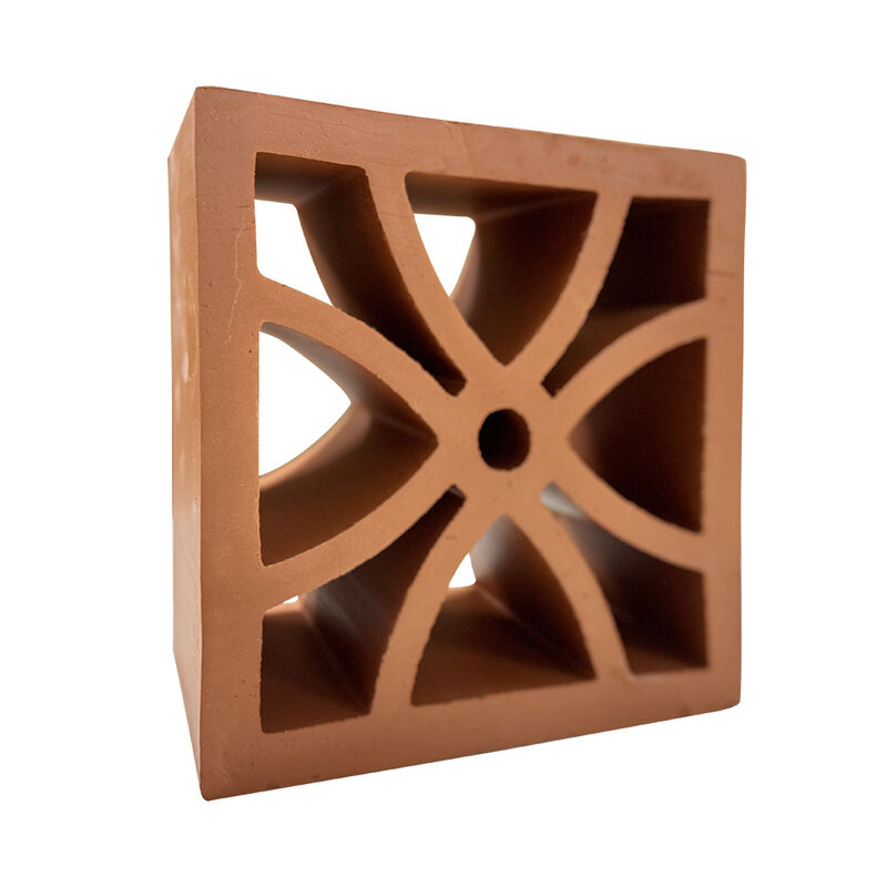 Bahan Bangunan Layar Dinding Terracotta Breeze Block Fasad yang terforasi Bata Dinding Dekoratif Blok Ventilasi Kerongkongan