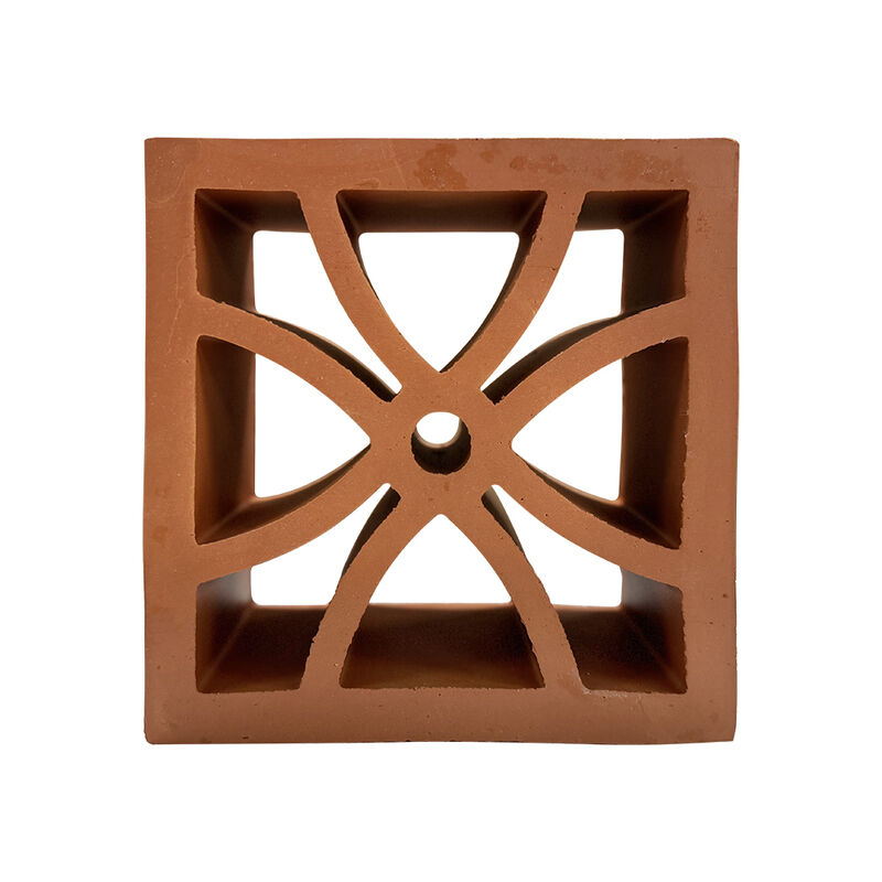 Bahan Bangunan Layar Dinding Terracotta Breeze Block Fasad yang terforasi Bata Dinding Dekoratif Blok Ventilasi Kerongkongan