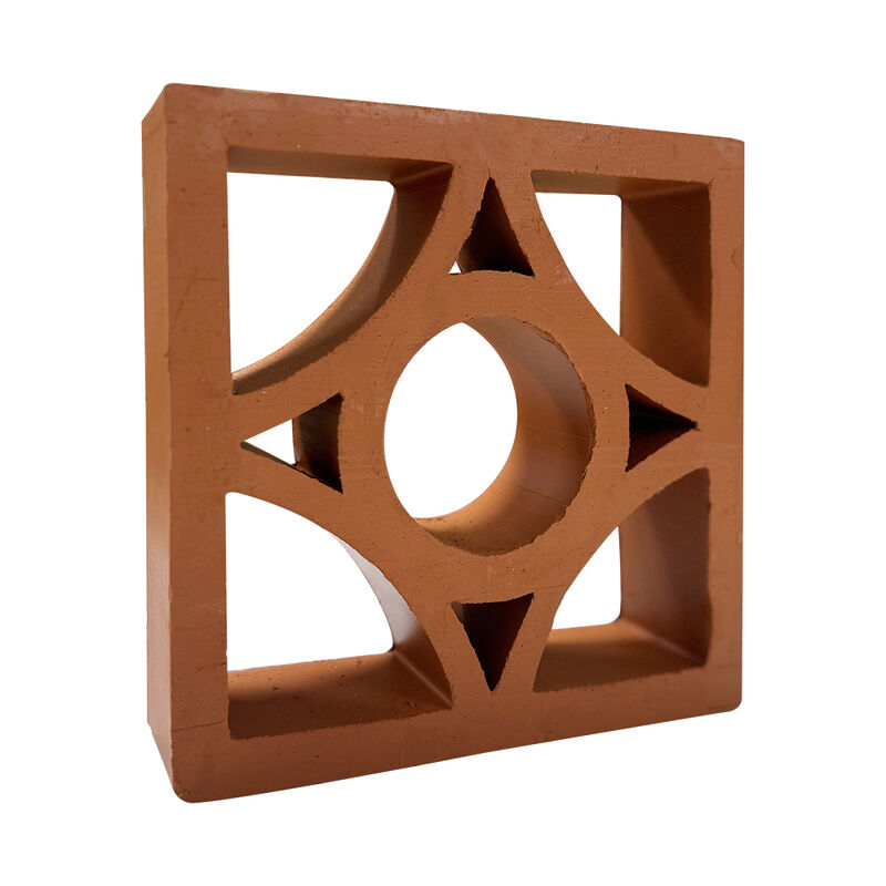 Terracotta Breeze Block Tanah liat alami Merah Kerongkongan Dekoratif Tembok Bata Blok Ventilasi untuk Pembagian Bangunan Luar