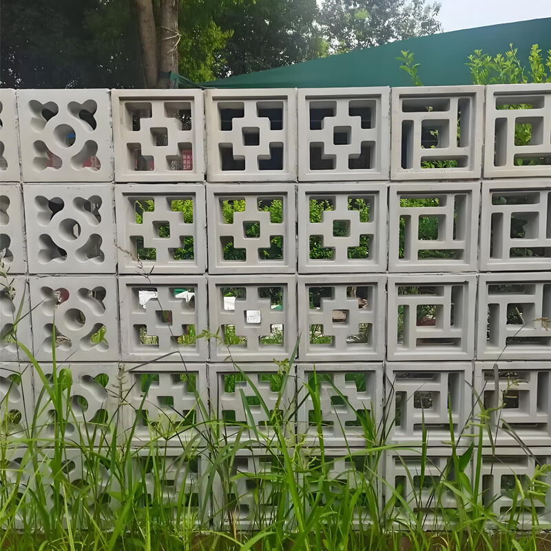 Double Square Breeze Block Wall Beton Dekoratif Screen Blocks Semen Batu bata berongga untuk furnitur Landscape