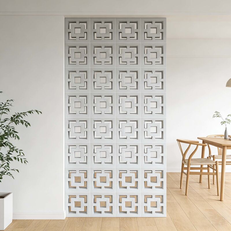 Breeze Block Dekoratif Unit Masonry Beton Square Berpola Dekoratif Blok Beton Sebagai Desain Aksen Penutup Bayangan