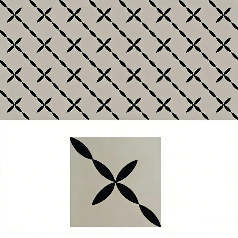 European Retro Aesthetics Cement Tile Bathroom Restaurant Anti-Slip Handmade Floor Wall Porcelain Tile Looking Custom Pattern