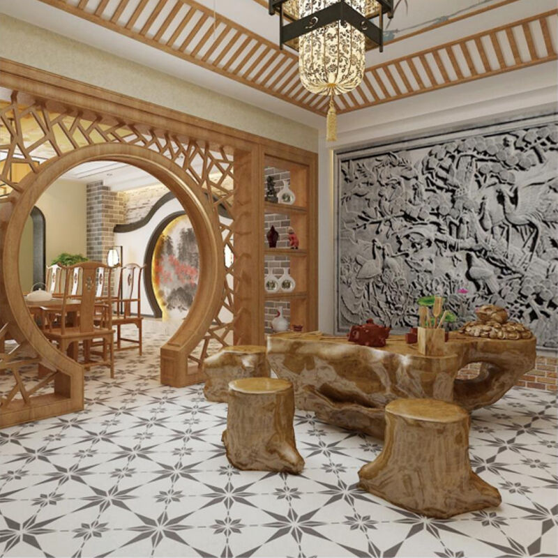 Handmade Cement Tiles Encaustic Cement Square Shape Floor Tile Mineral Pigments Natural Color Durable Use for Indoor/Outdoor