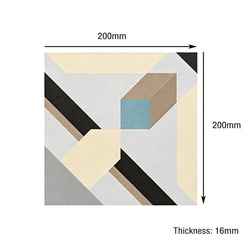 Encaustic Cement Tile Modern Eropa Matte Interior Floor Tile Borders Tile Accents Non-Slip Villa Hotel Gunakan Pola Geometri