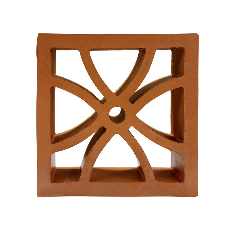 Terracotta Breeze Block Blok layar tanah liat berongga untuk dinding lanskap Patio Partisi Ventilasi alami