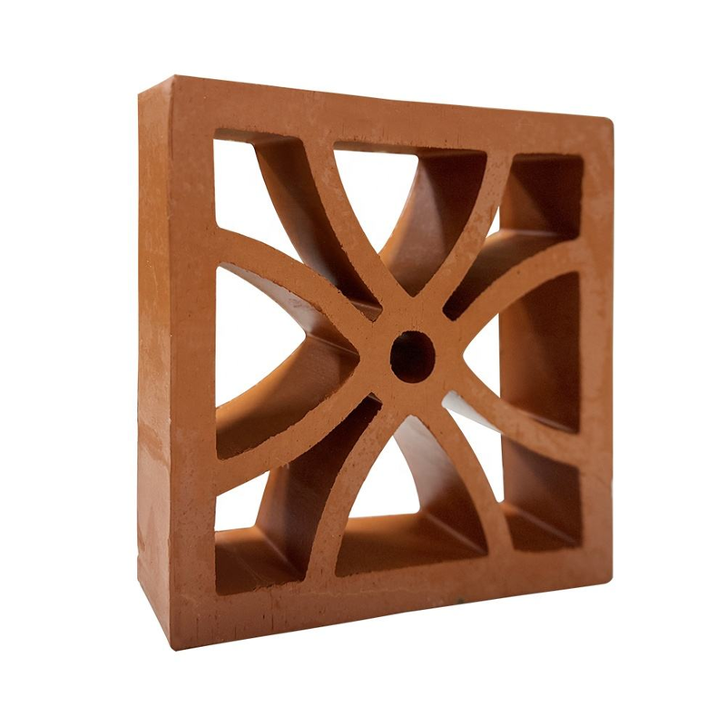 Terracotta Breeze Block Blok layar tanah liat berongga untuk dinding lanskap Patio Partisi Ventilasi alami