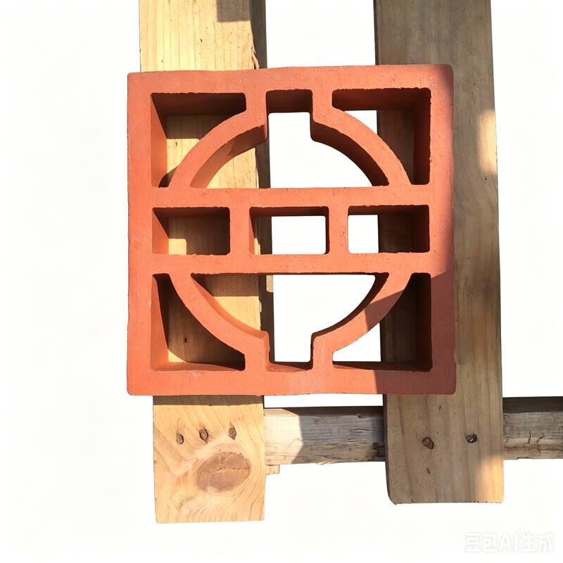 Blok Breeze Terracotta Geometrik Klasik Blok Breeze Terracotta Arsitektur Brick Screen untuk Fasad Modern