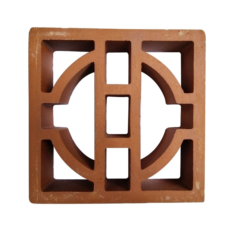 Blok Breeze Terracotta Geometrik Klasik Blok Breeze Terracotta Arsitektur Brick Screen untuk Fasad Modern