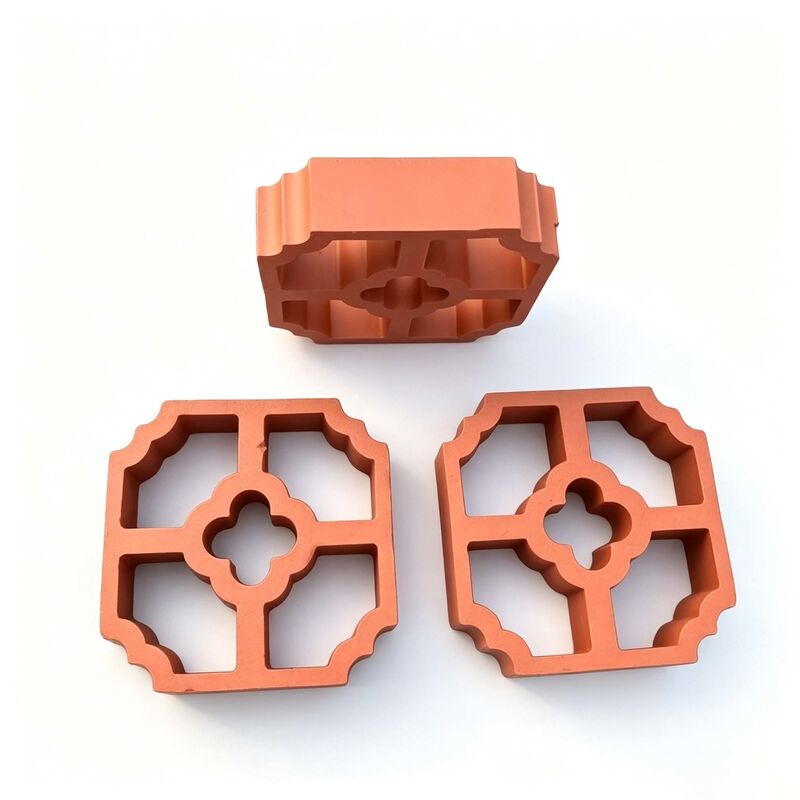 Taman dinding Cladding Terracotta tanah liat kisi-kisi batu bata Pagar blok untuk fasad Sun shading layar dinding