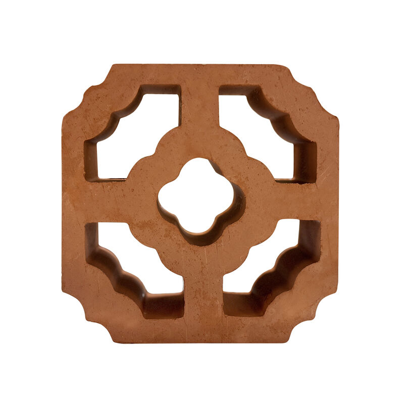 Taman dinding Cladding Terracotta tanah liat kisi-kisi batu bata Pagar blok untuk fasad Sun shading layar dinding