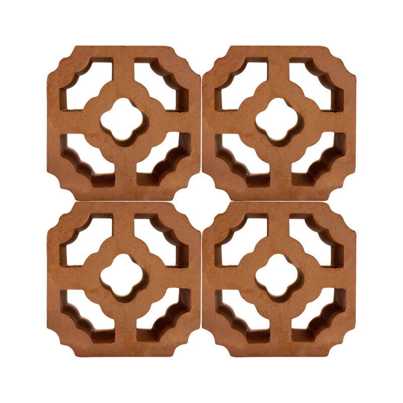 Taman dinding Cladding Terracotta tanah liat kisi-kisi batu bata Pagar blok untuk fasad Sun shading layar dinding
