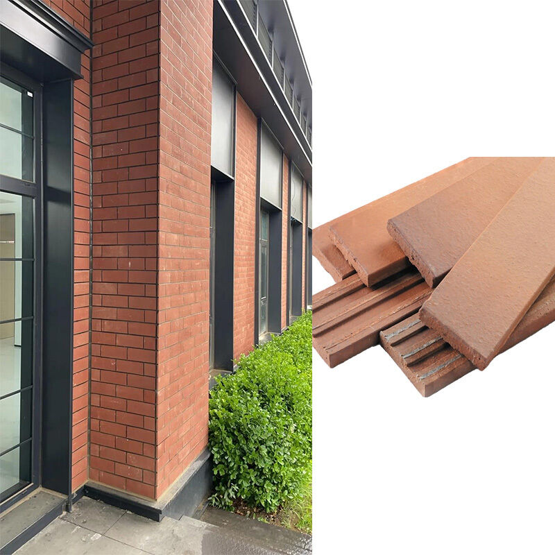 Clay Split Brick Natural Terracotta Thin Brick Wall Cladding untuk Dekorasi Fasad Luar dan Proyek Arsitektur