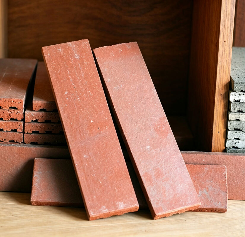 Clay Split Brick Natural Terracotta Thin Brick Wall Cladding untuk Dekorasi Fasad Luar dan Proyek Arsitektur