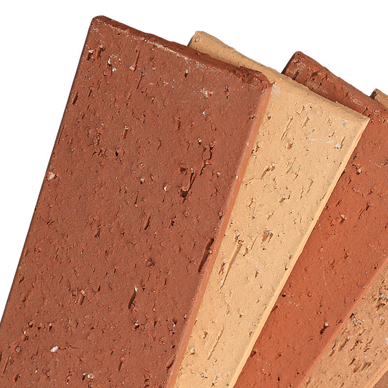 Split Wall Facing Bricks Terracotta L-Shaped Thin Brick Slips Dekoratif Corner Brick Veneer untuk Pilar & Wall Angles