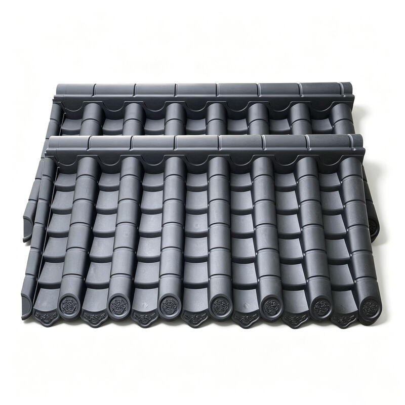 Ringan PP sintetis Asia Ridge Cap Strips Weatherproof Kuning & Merah & Hitam Atap Mengatasi untuk Paviliun & dinding taman