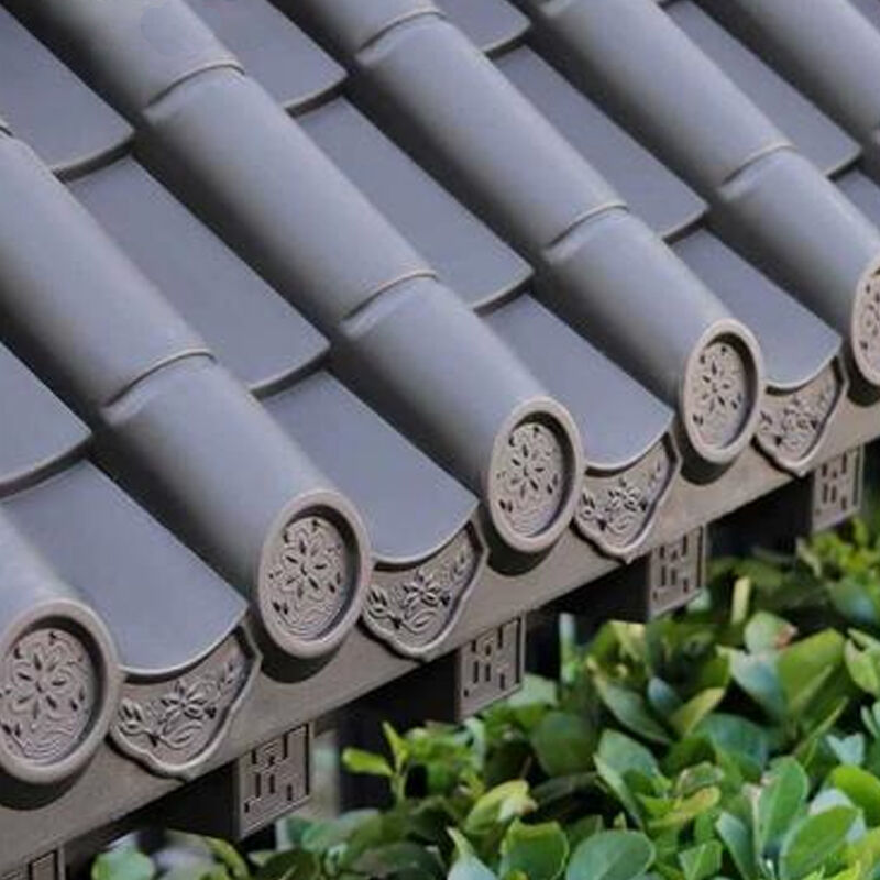 Synthetic Resin Wall Coping Roof Tiles Plastic ASA Chinese Fence Topper Sheets with Fretwork Ridge for Garden Building