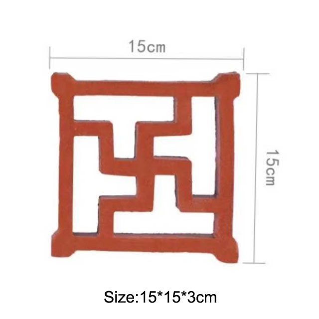 100mm Wall Clay Breeze Blocks Batu Bata Berongga Dekoratif Untuk Tahan Asam Pagar