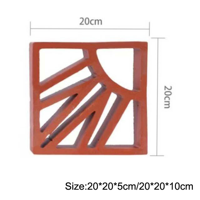 100mm Wall Clay Breeze Blocks Batu Bata Berongga Dekoratif Untuk Tahan Asam Pagar