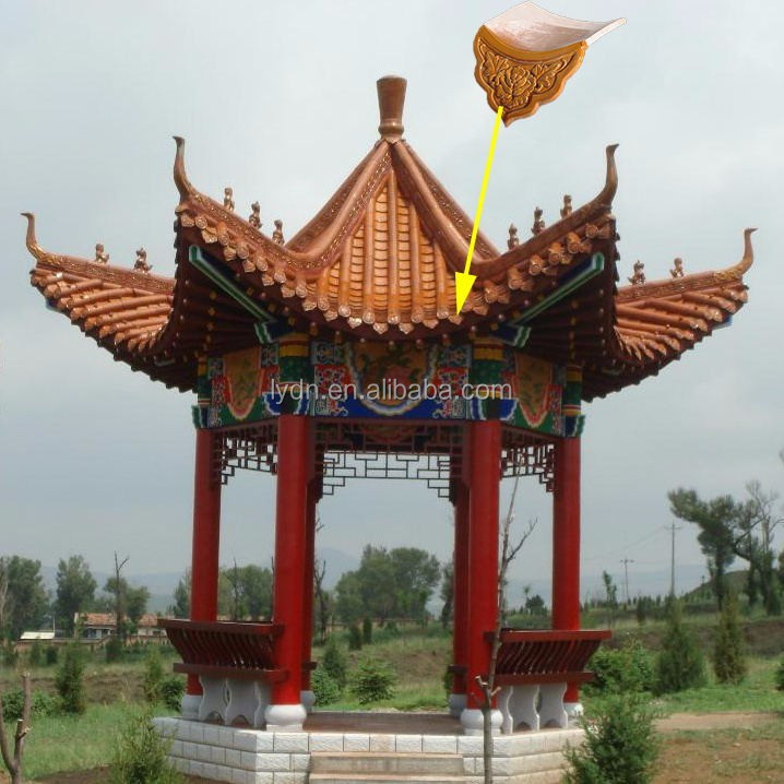 Ubin Atap Tanah Liat Buatan Tangan Tradisional Shingles Keramik Buddha Cina